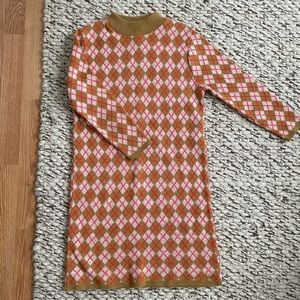 Vintage mod mock neck sweater dress